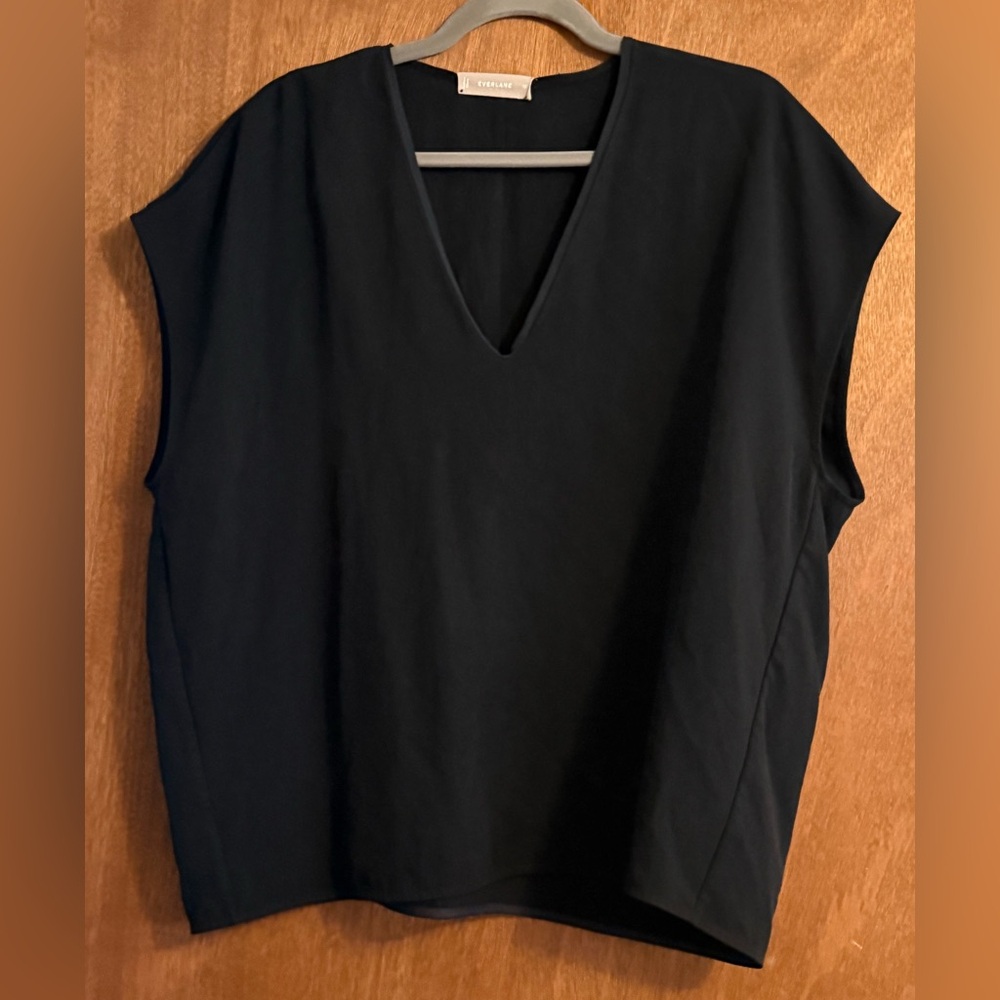 Everlane Black V-Neck Tank Top